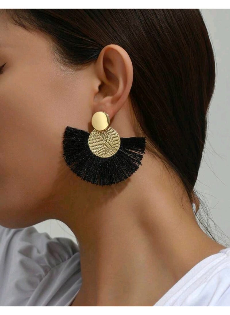 Shein 1pair  Tassel Earrings Suitable For Daily Wear - Image 3